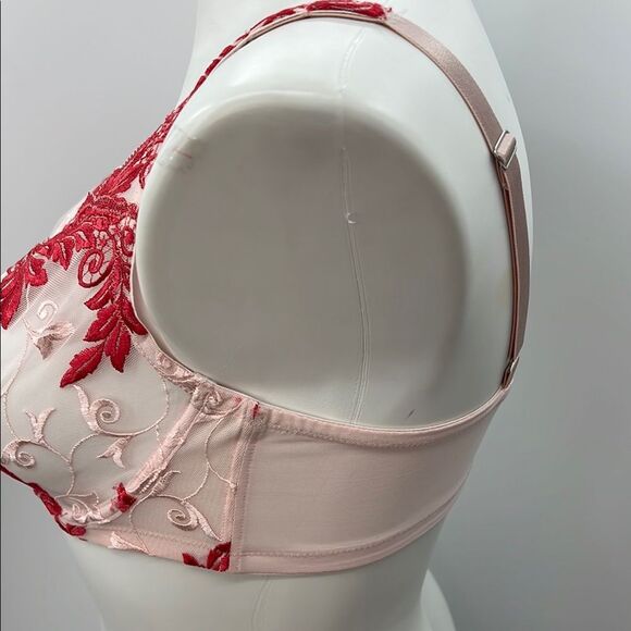 Soma Pink and Dark Pink Lace Bra Full Coverage - Picture 3 of 5